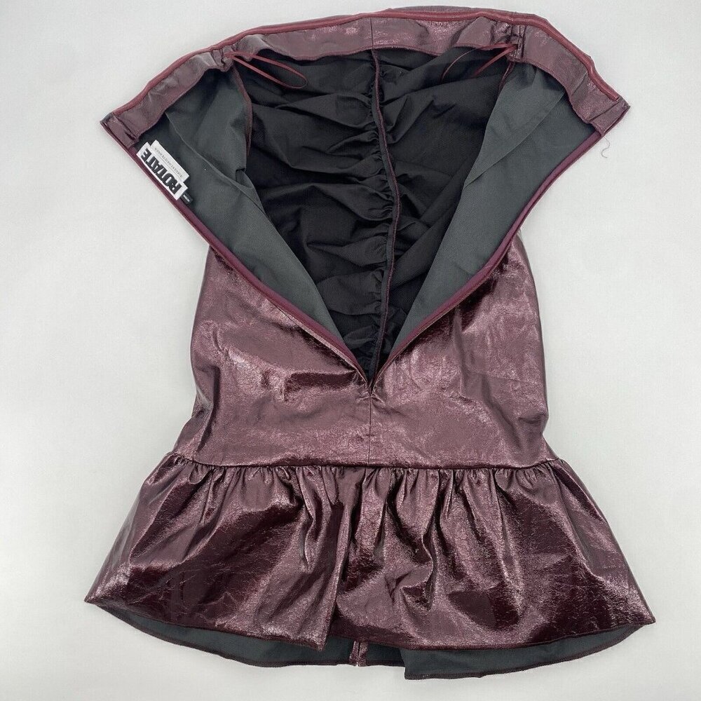 Rotate Birger Christensen Strapless MINI Faux Leather Dress Tiered NO SIZE - XS? - Picture 9 of 10